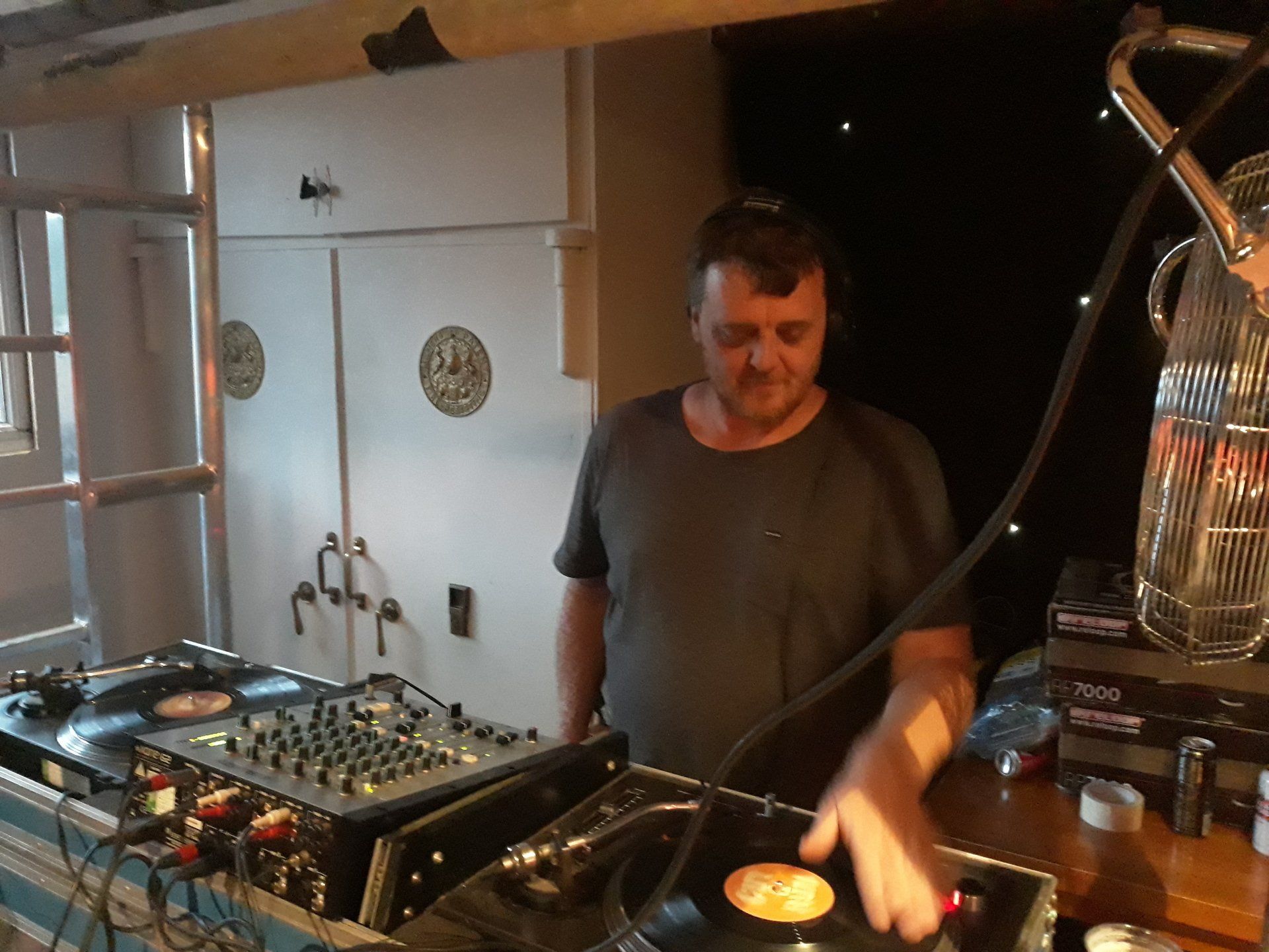 Crew setting up at the Launch Party 2019